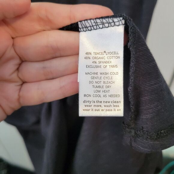 Horny Toad Rosalinda Dress 3/4 Sleeve Black Size Medium Tencel & Organic Cotton - Picture 6 of 6